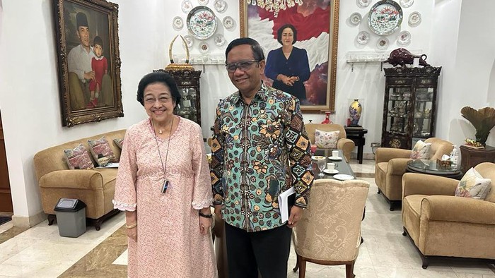 Megawati Bertemu Mahfud di Teuku Umar Jelang Pengumuman Cawapres Ganjar