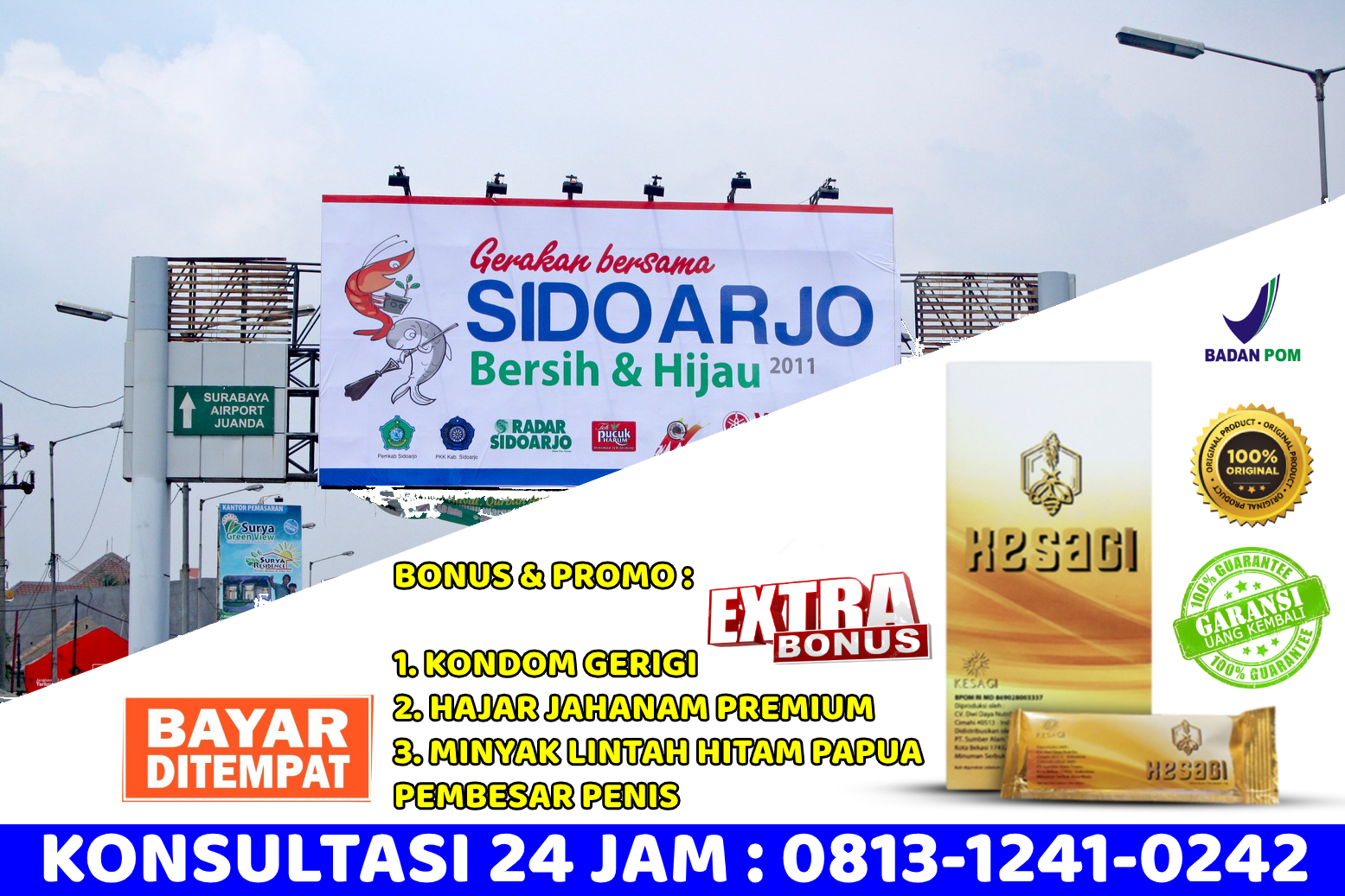 Agen Kesagi Sidoarjo Hub: 0813-1241-0242-COD