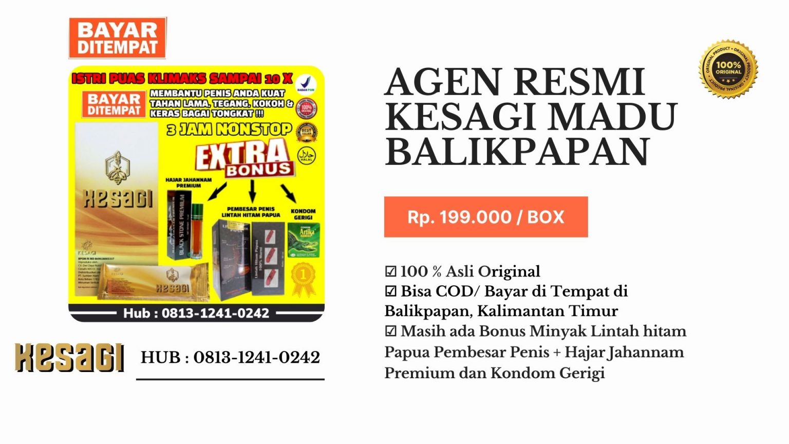 Agen Kesagi Balikpapan Hub: 0813-1241-0242-COD