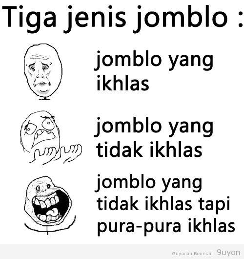 Jenis dan tipe JOMBLO.