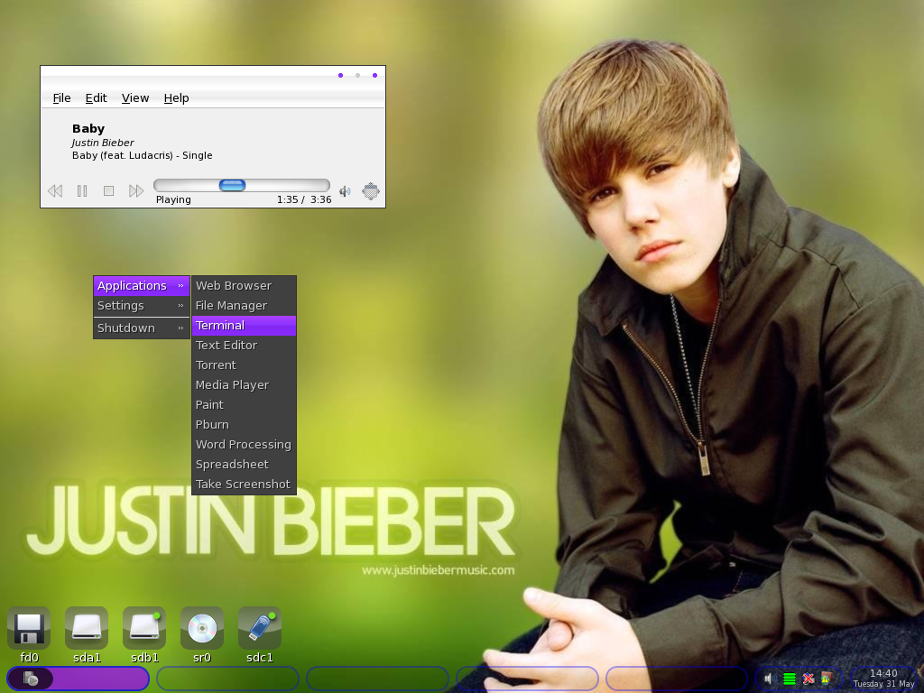 HOT Gann Justin Bieber Linux 
