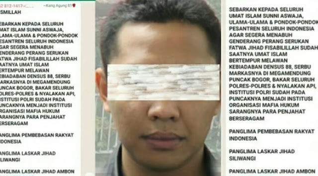 Penyebar Seruan Jihad Lawan Densus Konsumsi Riklona, Tak Bisa Kendalikan Diri