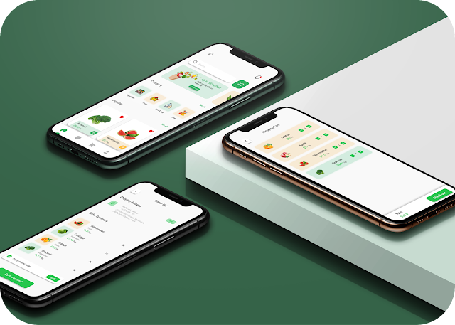 Desain UI Aplikasi Grocery di Figma | Figma Design