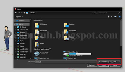 Import File AutoCad ke SketchUp