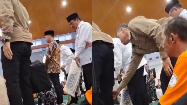 Viral! Video Paspampres Usir Jamaah Shaf Depan Demi Gibran