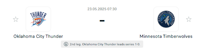 Prediksi Game 2 Final Wilayah Barat NBA 2025: Thunder vs Timberwolves
