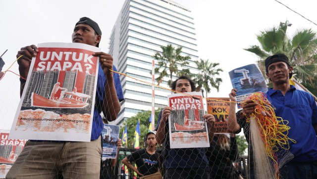 Massa Penolak Reklamasi Demo Anies: Maju Pulaunya, Sengsara Warganya