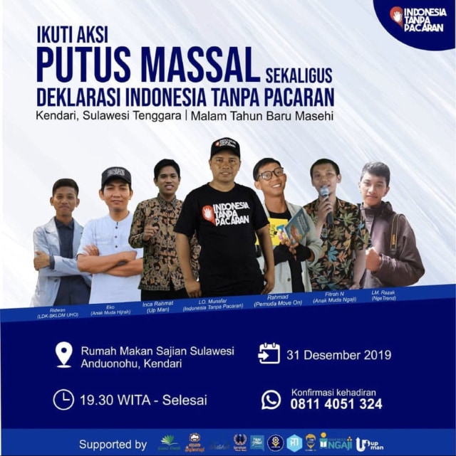 Aksi Putus Massal Hiasi Malam Pergantian Tahun di Kendari