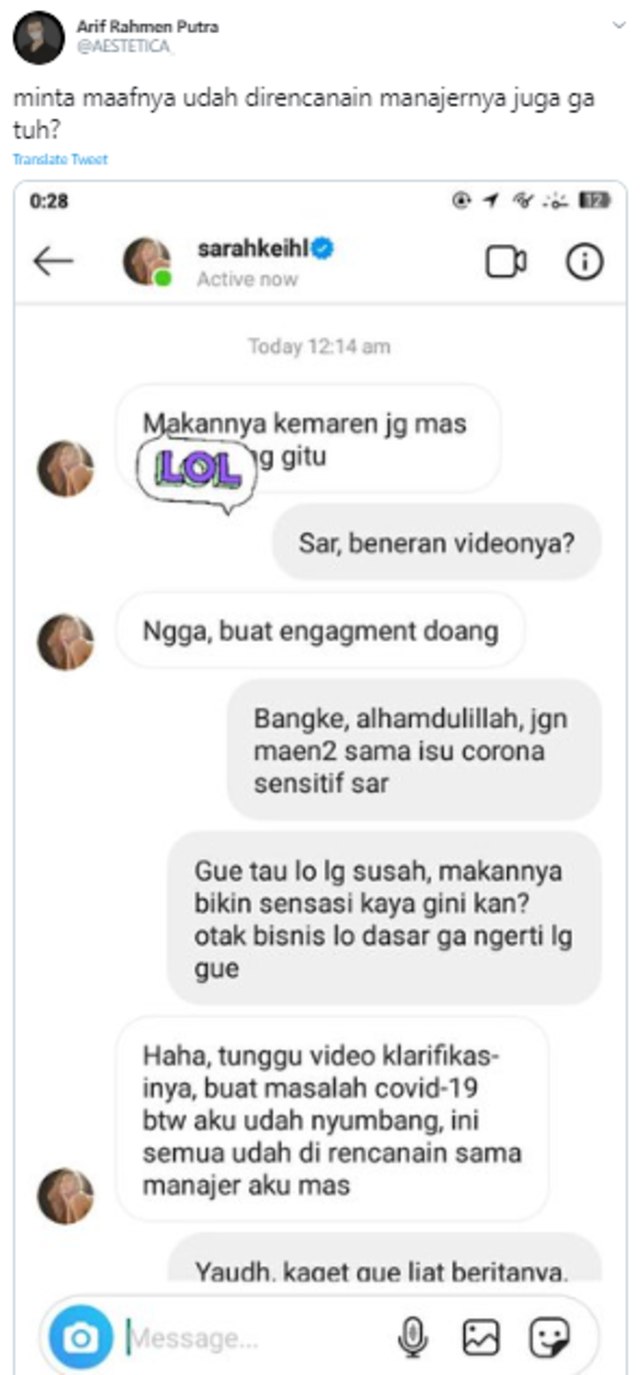 Terungkap! Sarah Keihl Sudah Rencanakan Viral Lelangkan Keprawanan seharga 2M!!
