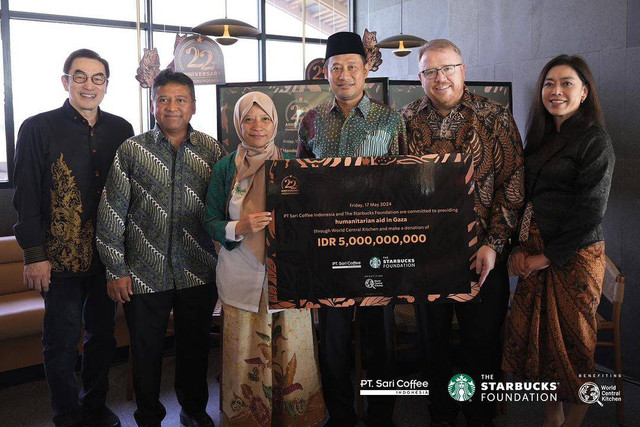 Starbucks Indonesia Berikan Donasi ke Gaza Palestina