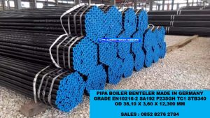 PIPA SEAMLESS BENTELER OD38.10X3.60X12.300MM P235GH TC1