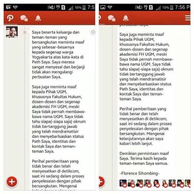 Florence Akhirnya Buka Mulut
