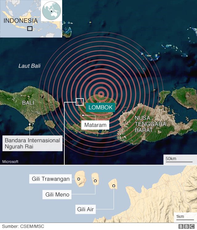 NASA: Gempa Lombok Sebabkan Permukaan Daratan Naik 25 Cm