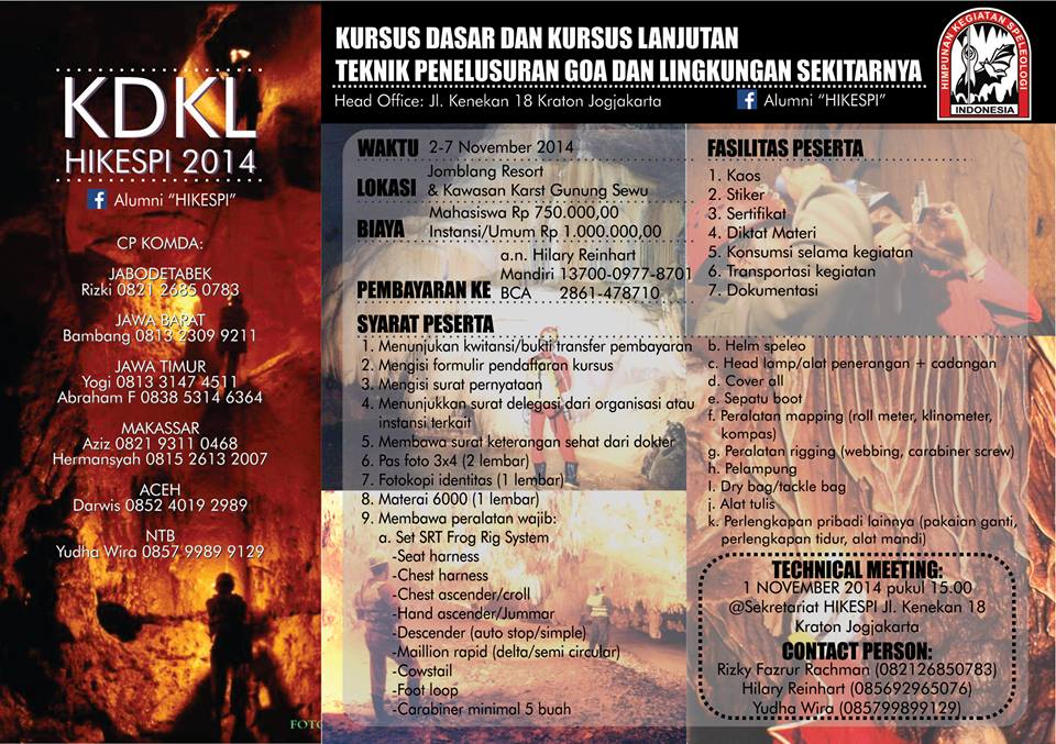 &#91;Ajakan&#93; Kursus Dasar dan Kursus Lanjutan HIKESPI 2014