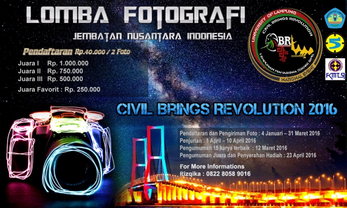 LOMBA FOTOGRAFI NASIONAL CIVIL BRINGS REVOLUTION UNIVERSITAS LAMPUNG
