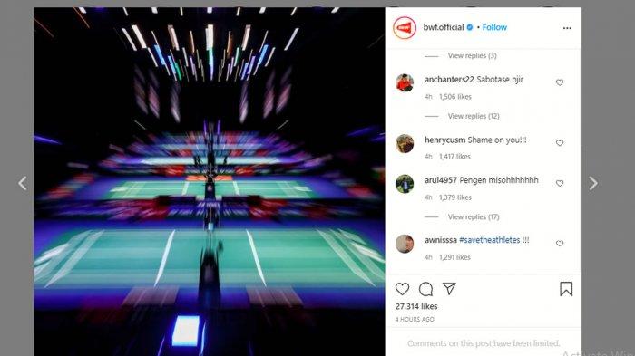 Diserang Netizen Indonesia Akun Instagram BWF Tutup Komentar