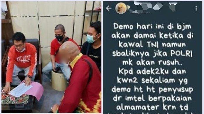 Bikin Status Demo Bakal Rusuh Jika Dikawal Polisi, Oknum ASN Ini Dijemput Aparat