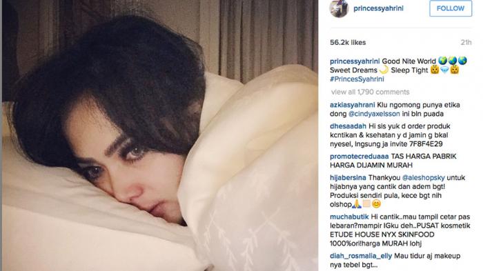 Di-posting di Instagram, ini Foto Syahrini di Ranjang