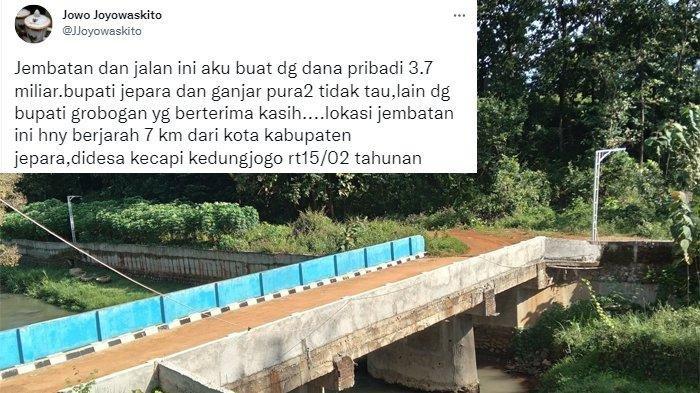 Viral Bangun Jembatan Pakai Uang Pribadi Rp3,7 M: Bupati &amp; Ganjar Pura-pura Tak Tahu