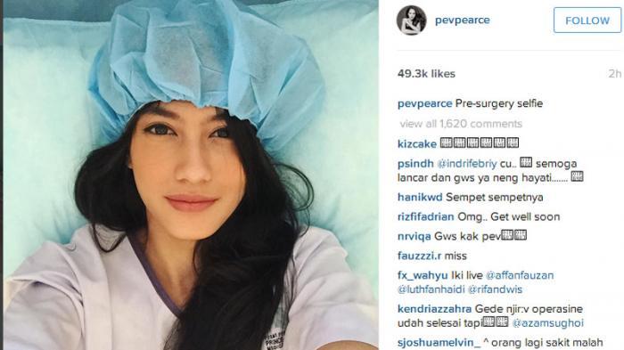 Sebelum Operasi Tumor Payudara, Pevita Pearce Pajang Foto Selfie