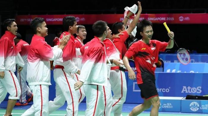 Tim Bulutangkis Putra Sumbang Emas untuk Indonesia