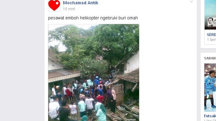 &#91;Breaking News&#93; Pesawat Jatuh Menimpa Rumah Warga di Kota Malang
