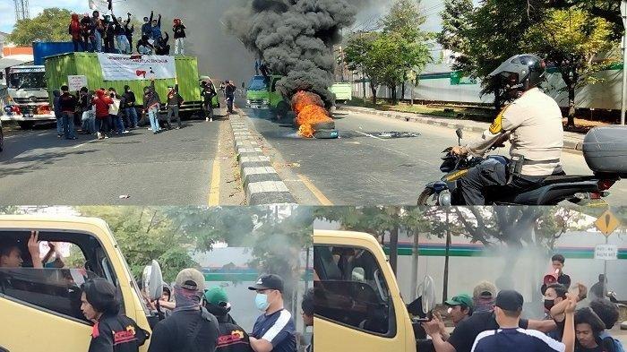 'Bosan Kuliah Online', Puluhan Mahasiswa di Makassar Aksi Dorong dengan Polisi