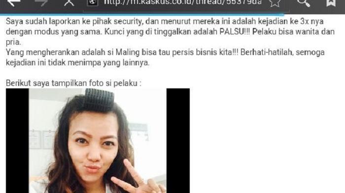 Ini Rupa Pencuri Cantik Yang Pacari Korbannya Lebih Dulu