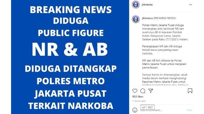 Polisi Akui Nia Ramadhani dan Suami Ditetapkan Tersangka, Berikut Hasil Tes Urine