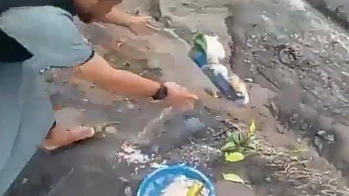Pria Tendang Sesajen Tradisi Ruwatan di Lokasi Erupsi Gunung Semeru, Ini Kata Polisi