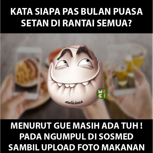 Meme setan di bulan puasa ini bikin ramai waktu nunggu berbuka
