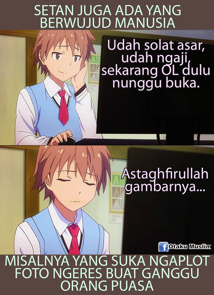 Meme setan di bulan puasa ini bikin ramai waktu nunggu berbuka