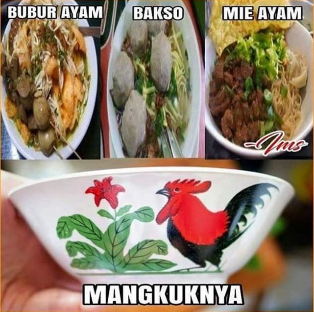 Meme lucu mangkuk ayam legendaris ini bikin kamu ketawa ngakak