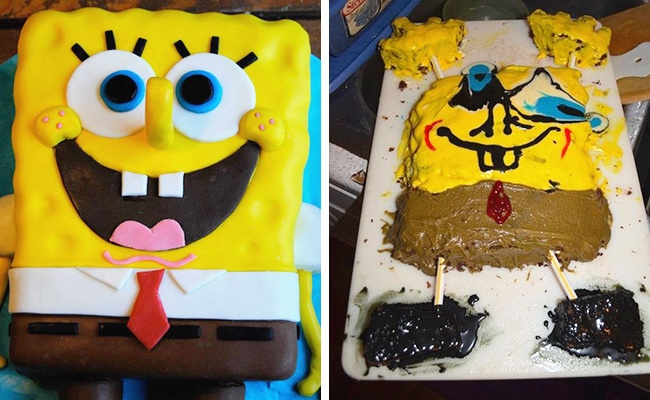 Penampakan kue tak sesuai ekspektasi ini bikin gagal paham
