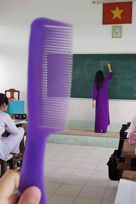 Momen nggak sengaja busana guru mirip alat tulis, mau ketawa takut dihukum