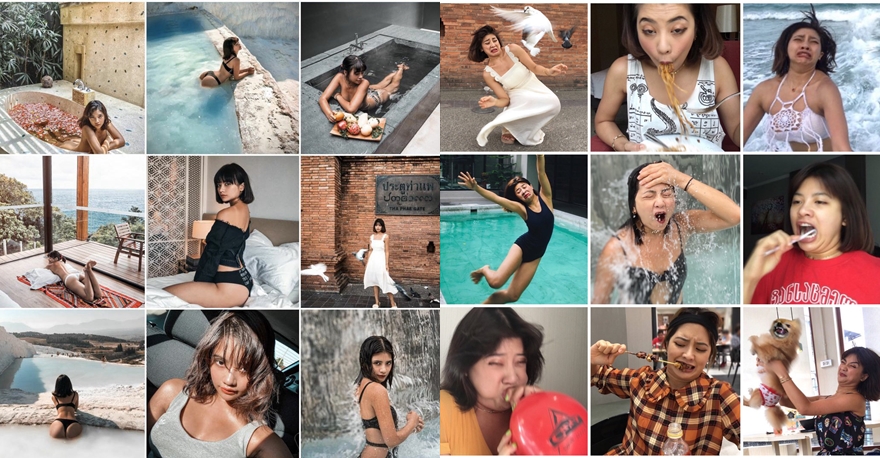 Aksi lucu cewek cantik bongkar beda di foto & realita, hasilnya bikin ngakak