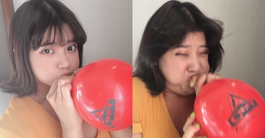 Aksi lucu cewek cantik bongkar beda di foto & realita, hasilnya bikin ngakak