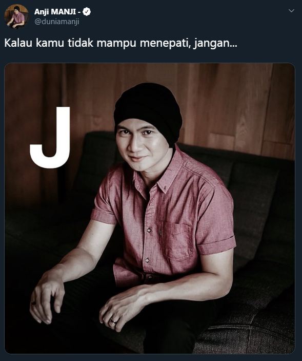 Meme pelesetan nama Anji ini bikin mikir keras