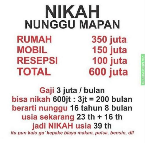 9 Meme Susahnya Mau Nikah Bikin Geregetan