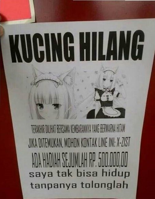 Meme poster 'kehilangan'ini nyelenehnya bikin kamu nggak nyangka