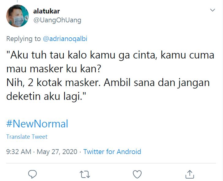 Cuitan-cuitan lucu menyambut era New Normal ini bikin geleng kepala
