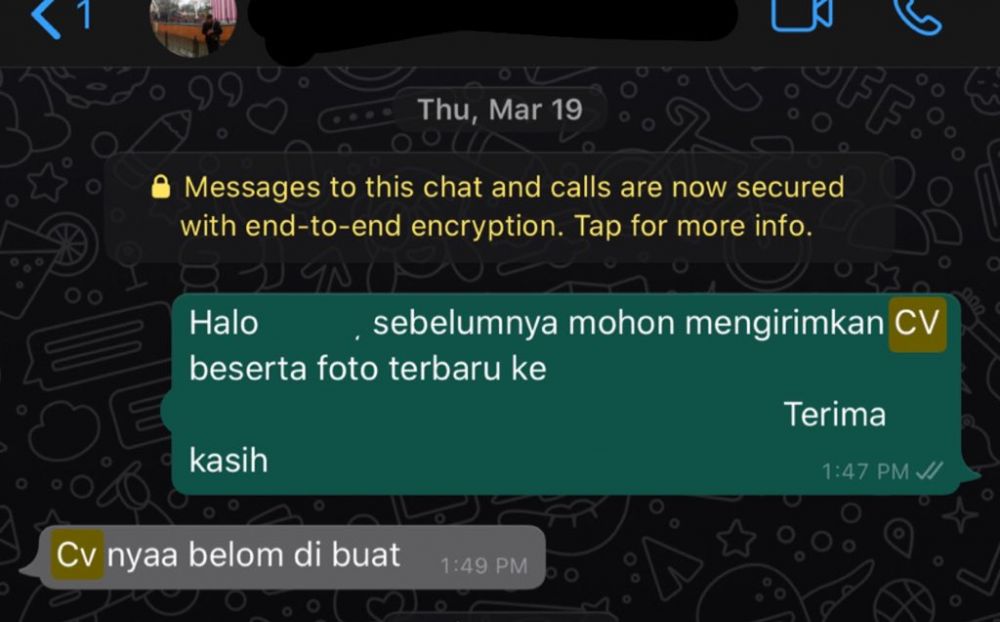 Kumpulan Chat Lucu Saat Mau Melamar Kerja Bikin Tepok Jidat