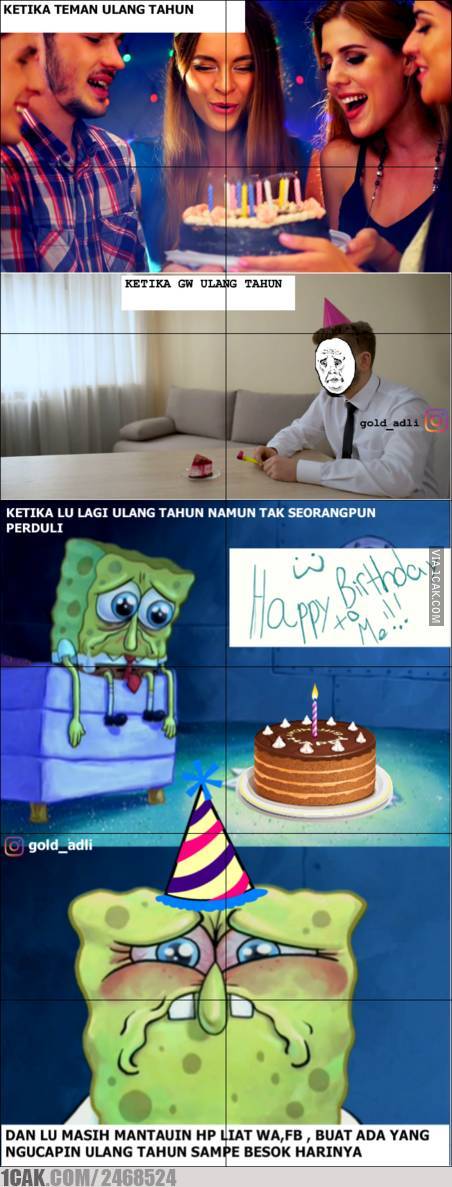 Meme lucu hari ulang tahun waktu tiup lilin, bikin kamu ketawa ngakak