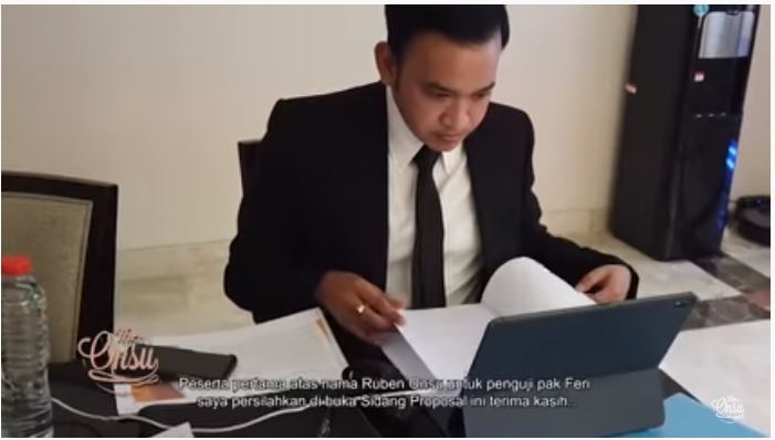 Ruben Onsu Jalani Sidang Proposal Virtual, Pake Sendal Lho!