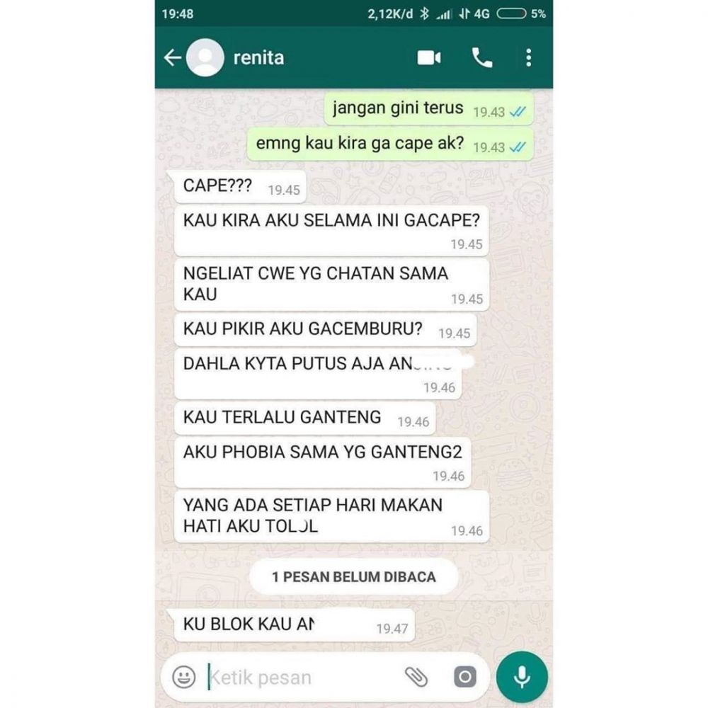 10 Chat WhatsApp Pengen Putus Yang Bikin Ngakak, Auto Jedotin Pala!