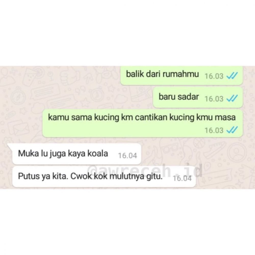 10 Chat WhatsApp Pengen Putus Yang Bikin Ngakak, Auto Jedotin Pala!