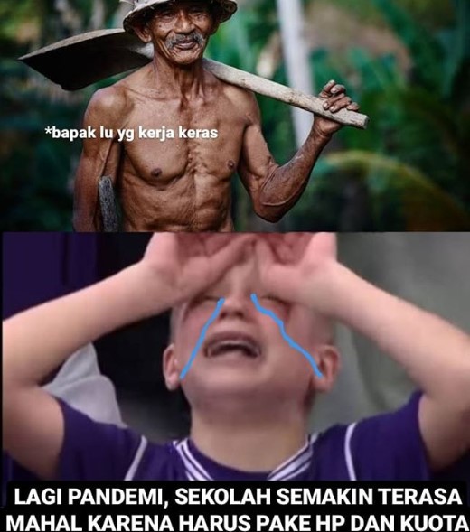 KUMPULAN MEME NASIB SEKOLAH ONLINE, BIKIN MIRIS GENERASI SEKARANG