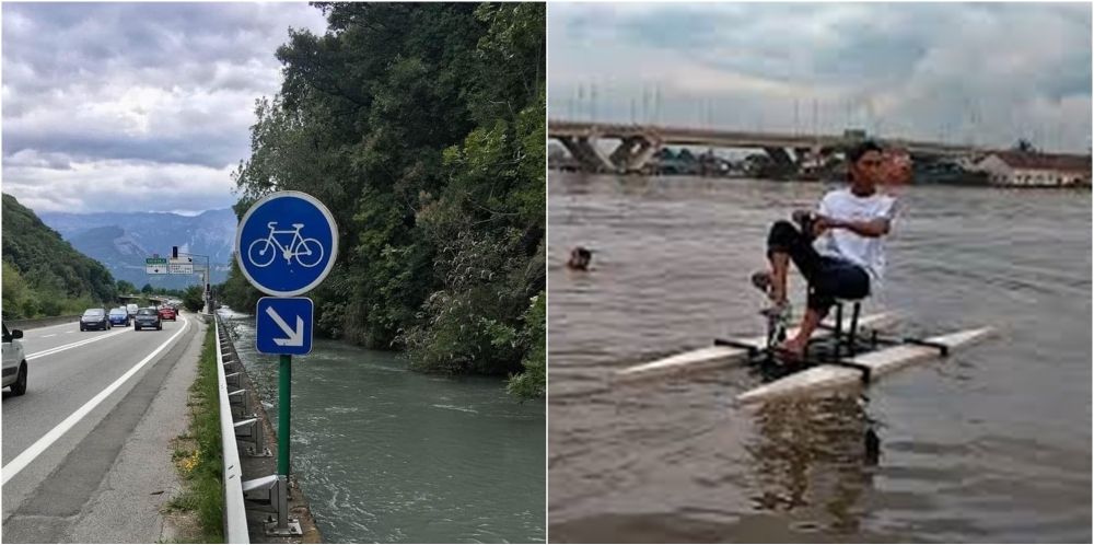 10 FOTO NAIK SEPEDA DI SUNGAI INI BIKIN NGAKAK BANGET