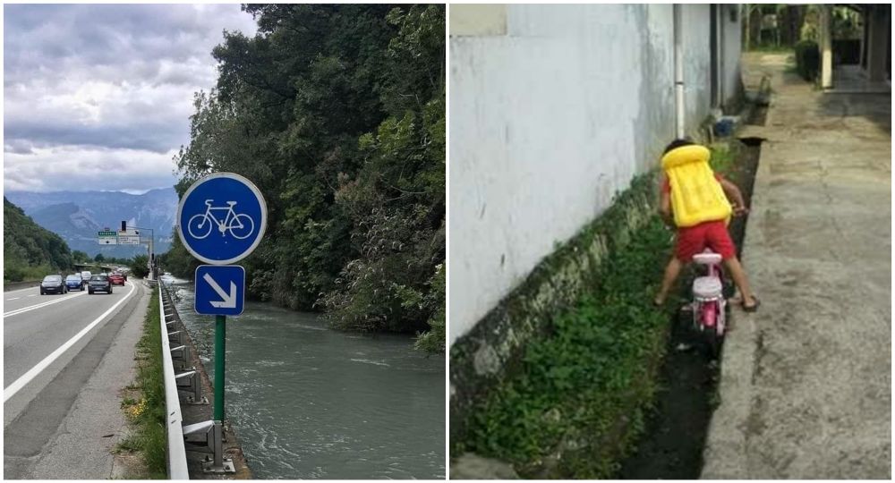 10 FOTO NAIK SEPEDA DI SUNGAI INI BIKIN NGAKAK BANGET