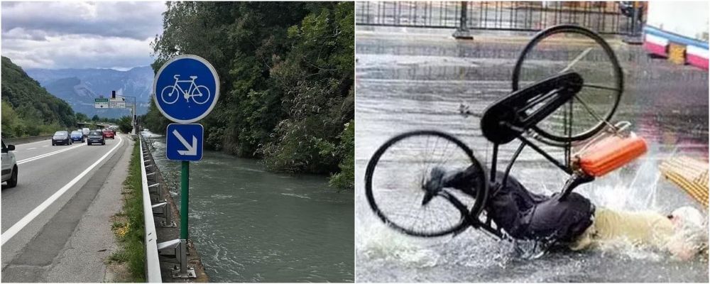 10 FOTO NAIK SEPEDA DI SUNGAI INI BIKIN NGAKAK BANGET